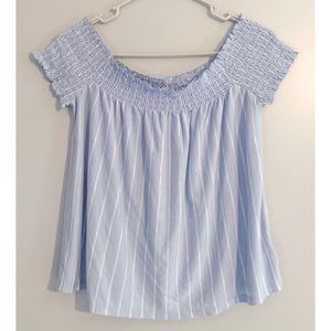 AMERICAN EAGLE striped with cinched shoulders